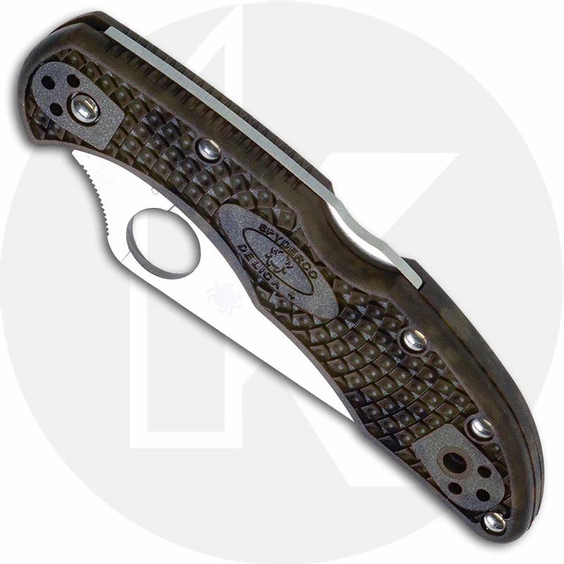 Spyderco Knives Spyderco Delica 4 Zome Green FRN, C11ZFPGR 2 Spyderco Knives Spyderco Delica 4 Zome Green FRN, C11ZFPGR - Image 2