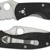 Spyderco Knives Spyderco Persistence Lightweight C136PSBK - Part Serrated - Black FRN - Liner Lock Folder