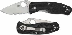 Spyderco Knives Spyderco Persistence Lightweight C136PSBK - Part Serrated - Black FRN - Liner Lock Folder