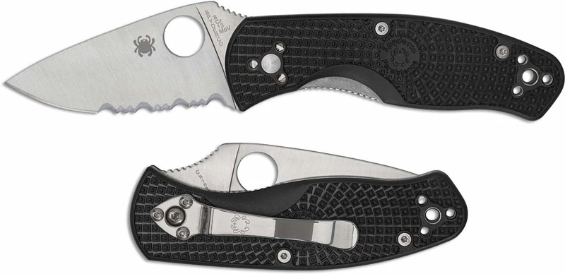 Spyderco Knives Spyderco Persistence Lightweight C136PSBK - Part Serrated - Black FRN - Liner Lock Folder 1 Spyderco Knives Spyderco Persistence Lightweight C136PSBK - Part Serrated - Black FRN - Liner Lock Folder