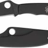 Spyderco Knives Spyderco Grasshopper Slip Joint Knife - C138BKP - Black Sandvik 12C27 Drop Point - Black Stainless Steel - Key Ring Hole