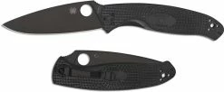 Spyderco Knives Spyderco Resilience Lightweight - C142PBBK - Value Folder - Black Plain Edge - Black FRN - Liner Lock Folding Knife