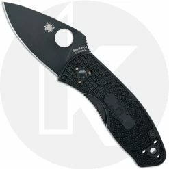 Spyderco Knives Spyderco Ambitious Lightweight Black C148PBBK - Plain Edge - Black FRN - Liner Lock Folder