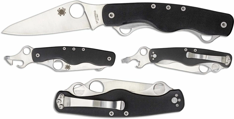 Spyderco Knives Spyderco ClipiTool Standard C208GP Compact Multi Function Folder Locking Blade G10 Handle 1 Spyderco Knives Spyderco ClipiTool Standard C208GP Compact Multi Function Folder Locking Blade G10 Handle