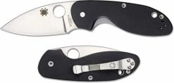 Spyderco Knives Spyderco C216GP Efficient Knife, 3.0 Inch Drop Point Blade, Black G10 Handle -Case Knives Shop SP C216GP