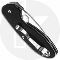 Spyderco Knives Spyderco C216GP Efficient Knife, 3.0 Inch Drop Point Blade, Black G10 Handle -Case Knives Shop SP C216GP CLOSED BACK