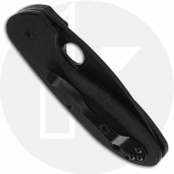 Spyderco Knives Spyderco C216GPBBK Efficient Knife 2.98 Inch Black Drop Point, Black G10 Handle -Case Knives Shop SP C216GPBBK CLOSED BACK