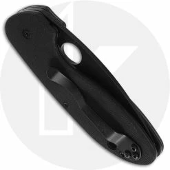 Spyderco Knives Spyderco C216GPSBBK Efficient Knife 2.98 Inch Part Serrated Black Drop Point, Black G10 Handle -Case Knives Shop SP C216GPSBBK CLOSED BACK