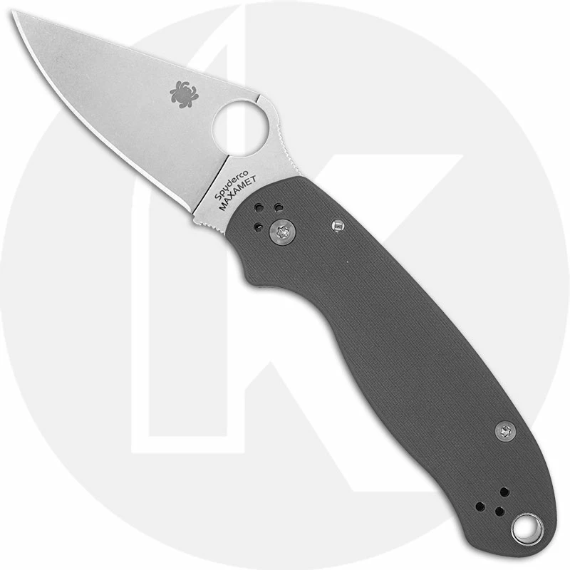Spyderco Knives Spyderco C223GPDGY Para 3 Maxamet Gray G10 Compression Lock Folder USA Made 1 Spyderco Knives Spyderco C223GPDGY Para 3 Maxamet Gray G10 Compression Lock Folder USA Made