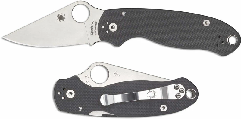 Spyderco Knives Spyderco C223GPDGY Para 3 Maxamet Gray G10 Compression Lock Folder USA Made 4 Spyderco Knives Spyderco C223GPDGY Para 3 Maxamet Gray G10 Compression Lock Folder USA Made - Image 4