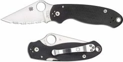 Spyderco Knives Spyderco C223GS Para 3, Serrated Compression Lock, Black G-10 Folding Knife 7 Spyderco Knives Spyderco C223GS Para 3, Serrated Compression Lock, Black G-10 Folding Knife -Case Knives Shop SP C223GS