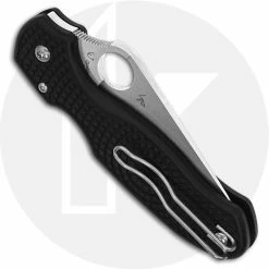 Spyderco Knives Spyderco C223PBK Para 3 Lightweight EDC Knife, Satin Blade, Black FRN Handle With Compression Lock USA Made -Case Knives Shop SP C223PBK CLOSED BACK