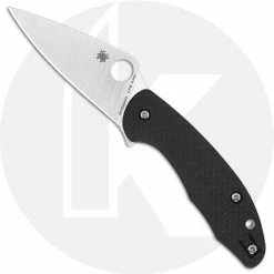 Spyderco Knives Spyderco Mantra 3 C233CFP Knife Leaf Blade Carbon Fiber G10 Compression Lock Flipper Folder