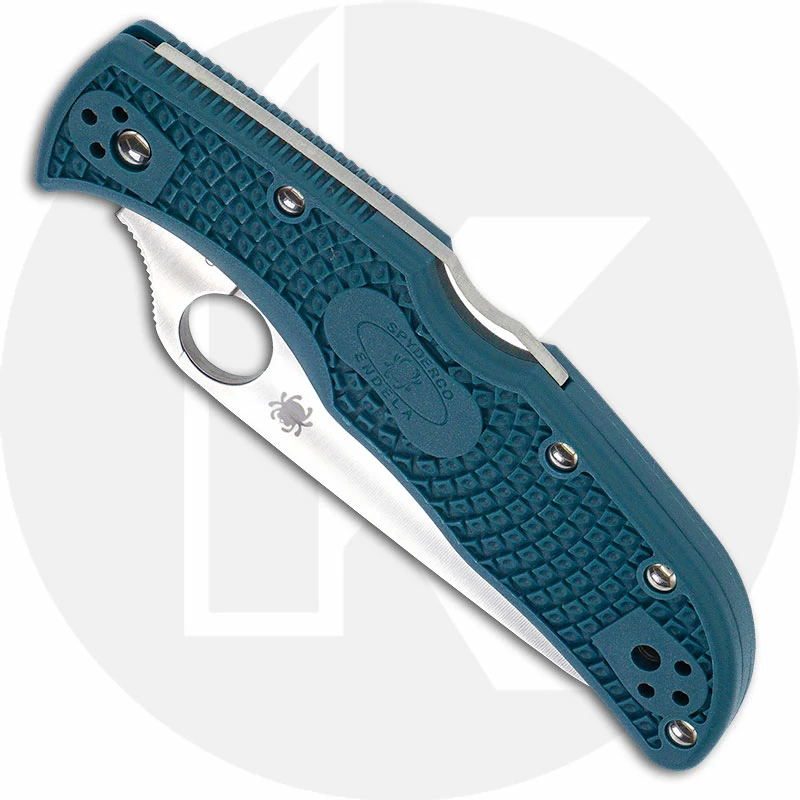 Spyderco Knives Spyderco Endela Lightweight K390 - C243FPK390 - K390 Drop Point - Blue FRN - Lock Back 2 Spyderco Knives Spyderco Endela Lightweight K390 - C243FPK390 - K390 Drop Point - Blue FRN - Lock Back - Image 2