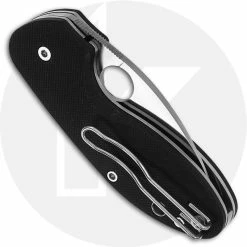 Spyderco Knives Spyderco C246GPS Insistent Knife - 2.48 Inch Part Serrated Drop Point - Black G10 - Liner Lock -Case Knives Shop SP C246GPS CLOSED BACK
