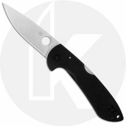 Spyderco Knives Spyderco Siren Knife C247GP - Lance Clinton EDC - LC200N Drop Point - Black G10 - Back Lock - USA Made