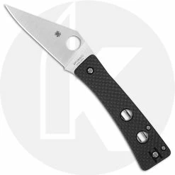 Spyderco Knives Spyderco Watu Knife C251CFP - 20CV Modified Clip Point - Carbon Fiber / G10 Laminate Handle - Compression Lock