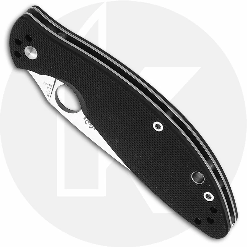 Spyderco Knives Spyderco Astute Knife C252GP - Value Folder - Drop Point Blade - Black G10 Handle - Liner Lock 2 Spyderco Knives Spyderco Astute Knife C252GP - Value Folder - Drop Point Blade - Black G10 Handle - Liner Lock - Image 2