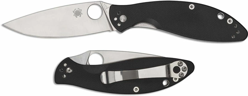 Spyderco Knives Spyderco Astute Knife C252GP - Value Folder - Drop Point Blade - Black G10 Handle - Liner Lock 4 Spyderco Knives Spyderco Astute Knife C252GP - Value Folder - Drop Point Blade - Black G10 Handle - Liner Lock - Image 4