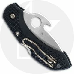 Spyderco Knives Spyderco C28PGYW2 Dragonfly 2 Emerson Opener Knife - 2.28 Inch Drop Point - Dark Gray FRN Handle -Case Knives Shop SP C28PGYW2 CLOSED BACK