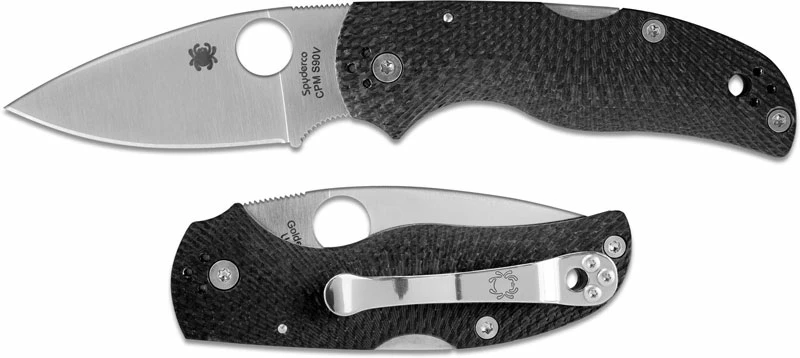 Spyderco Knives Spyderco C41CFFP5 Native 5 Lockback Folding Knife CPM S90V Blade Fluted Carbon Fiber Handle 1 Spyderco Knives Spyderco C41CFFP5 Native 5 Lockback Folding Knife CPM S90V Blade Fluted Carbon Fiber Handle