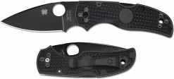 Spyderco Knives Spyderco Native 5 FRN Knife C41PBBK5 Black DLC Plain Edge Blade Black FRN Lock Back USA Made -Case Knives Shop SP C41PBBK5