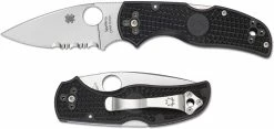 Spyderco Knives Spyderco Native 5 FRN Knife, Part Serrated, SP-C41PSBK5