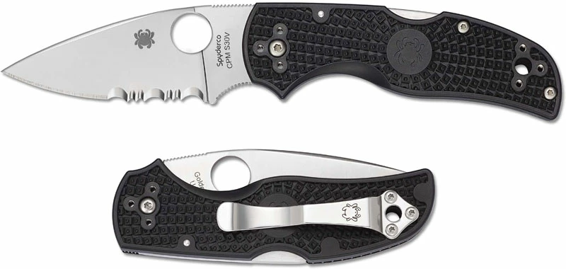 Spyderco Knives Spyderco Native 5 FRN Knife, Part Serrated, SP-C41PSBK5 1 Spyderco Knives Spyderco Native 5 FRN Knife, Part Serrated, SP-C41PSBK5