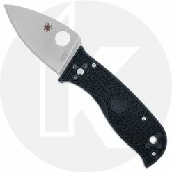 Spyderco Knives Spyderco Lil Temperance 3 Lightweight C69PBK3 - Plain Edge - Black FRN - Compression Lock Folder