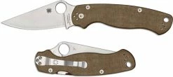 Spyderco Knives Spyderco Para Military 2 Knife - C81MPCW2 - Cru-Wear Blade - Brown Canvas Micarta - Compression Lock - USA Made 7 Spyderco Knives Spyderco Para Military 2 Knife - C81MPCW2 - Cru-Wear Blade - Brown Canvas Micarta - Compression Lock - USA Made -Case Knives Shop SP C81MPCW2