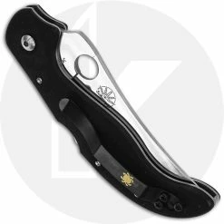 Spyderco Knives Spyderco Persian Folder 2 C83GP2 - VG-10 Upswept Blade - Black G10 - Discontinued Item - Serial Numbered - BNIB -Case Knives Shop SP C83GP2 CLOSED BACK