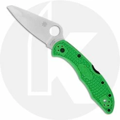 Spyderco Knives Spyderco Salt 2 Knife - C88FPGR2 - LC200N Drop Point - Green FRN - Lock Back
