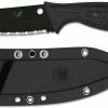 Spyderco Knives Spyderco Aqua Salt Knife, Serrated Black Blade, SP-FB23SBBK