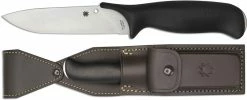 Spyderco Knives Spyderco Zoomer Knife FB42GP Thomas Zoomer Bushcraft Style Fixed Blade Black G10 Handle