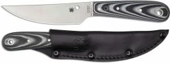 Spyderco Knives Spyderco Bow River FB46GP Phil Wilson Value EDC Trailing Point Black And White G10 Fixed Blade Knife -Case Knives Shop SP FB46GP